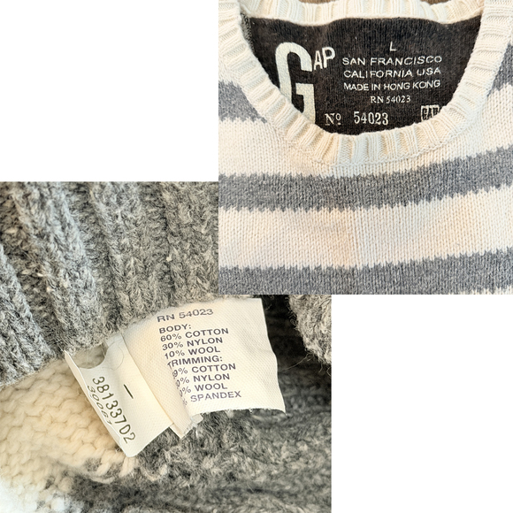 Vintage Old Money Ski Lodge Coastal Aesthetic preppy wool cotton blend sweater - Picture 2 of 7